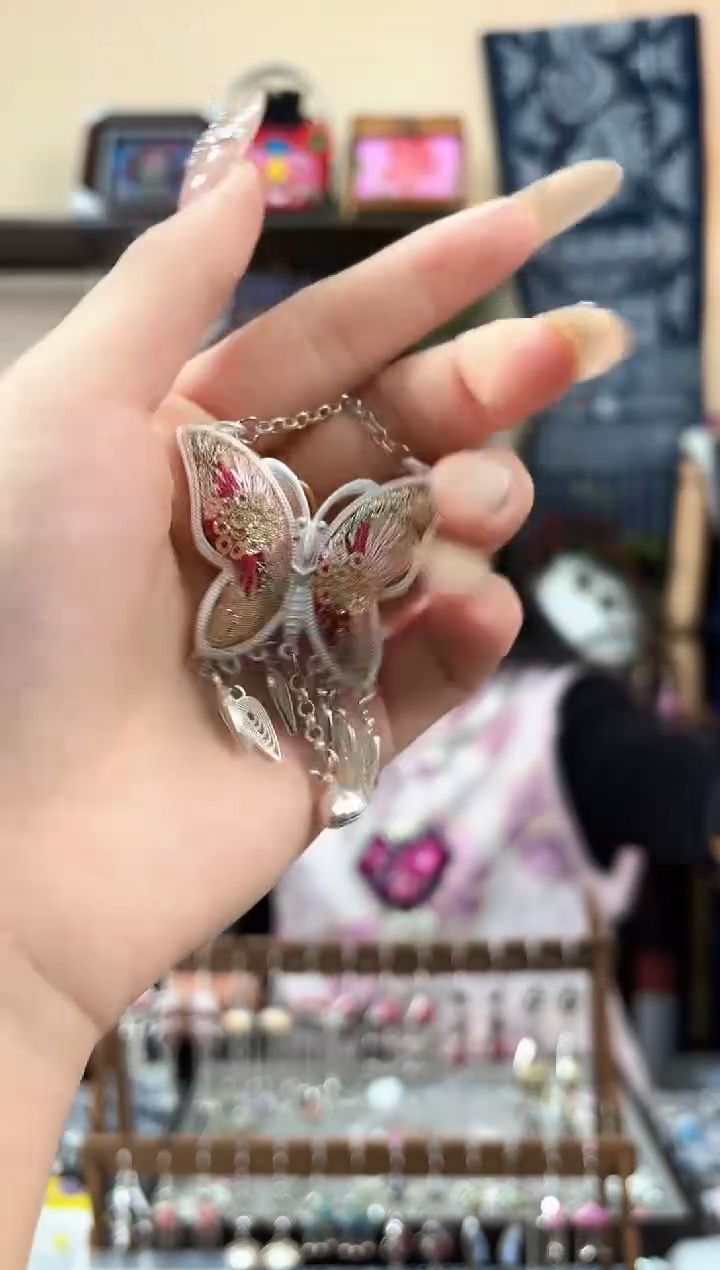 织绣?****?民族风非遗老绣苗银饰品600