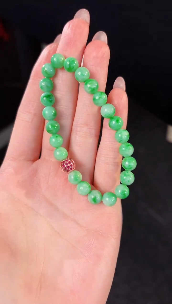 【闪购商品】翡翠手链未镶嵌缅料A货/支持复检/一件