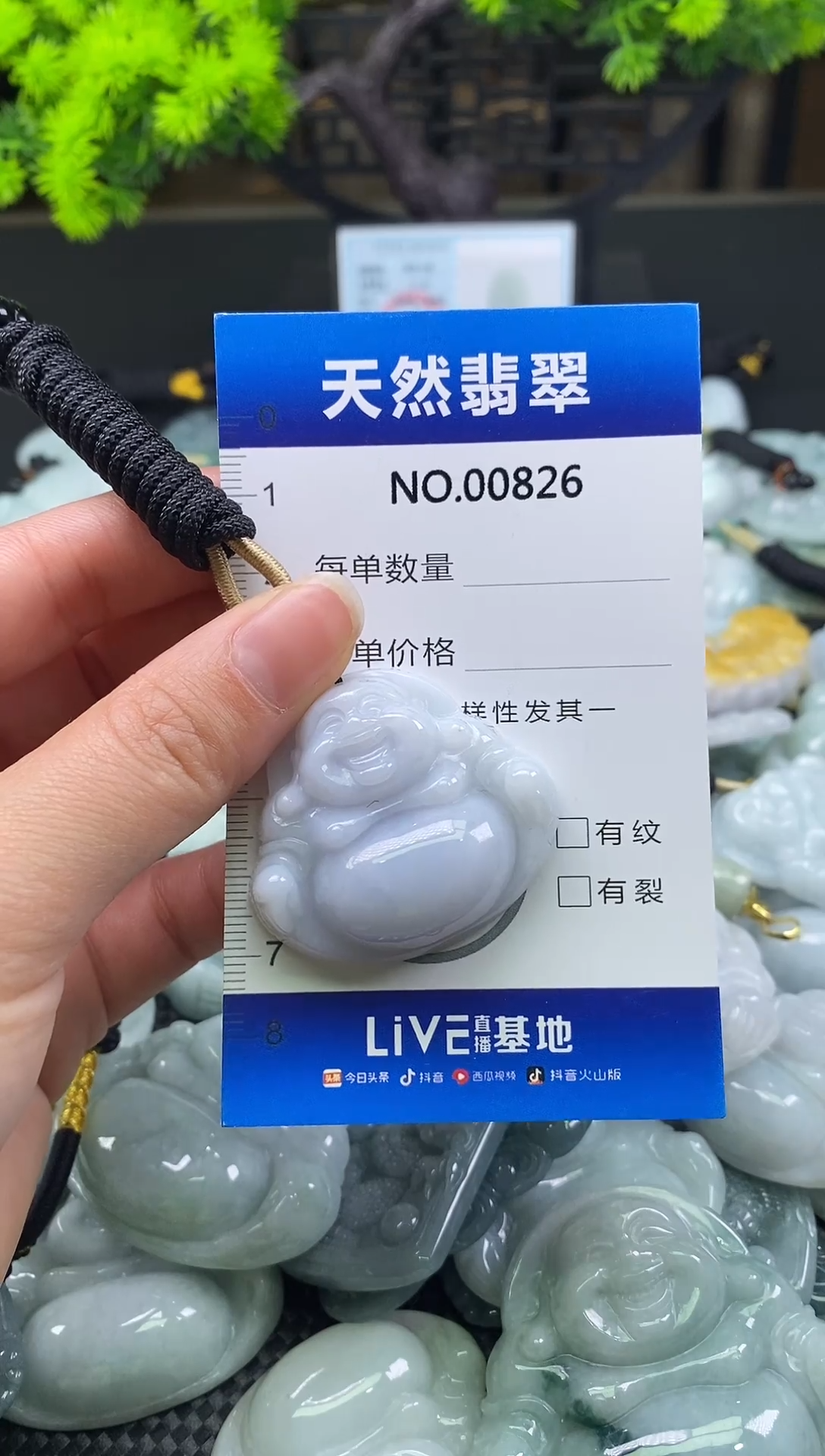 颈饰未镶嵌翡翠天然缅甸翡翠826