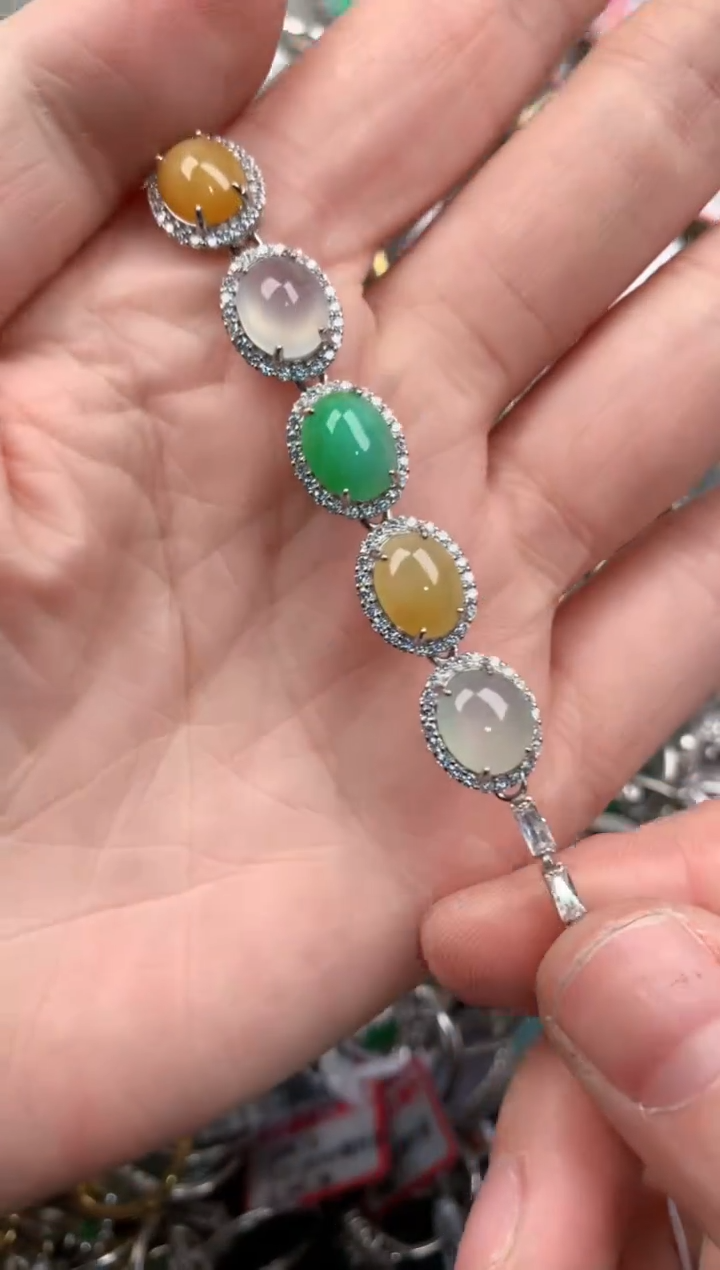 银S925镶嵌戒指翡翠10                  4