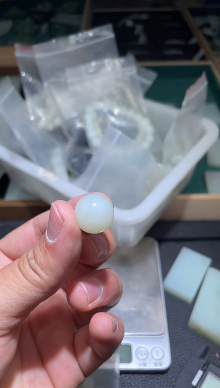 未镶嵌和田玉挂件珠子卡16