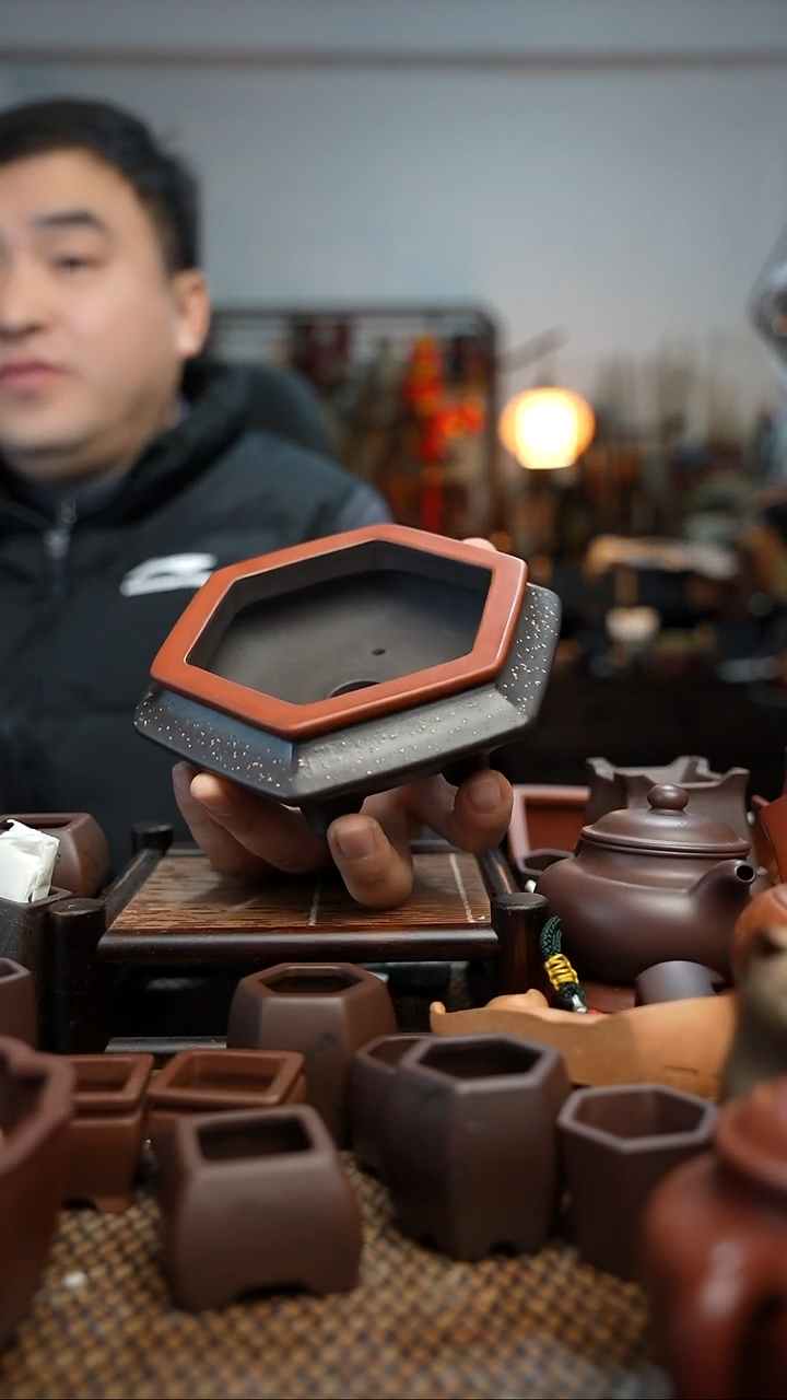 紫砂花盆自**风長木軒精品紫砂