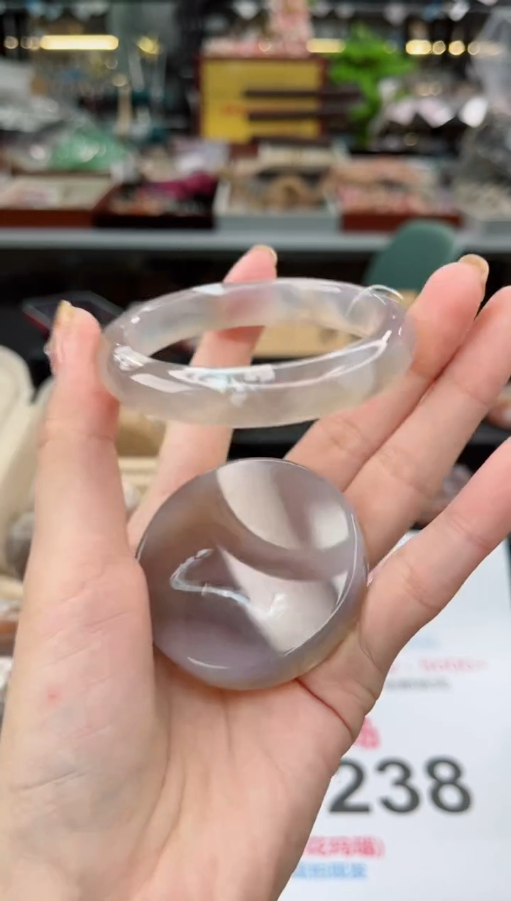 【闪购商品】石英质玉手镯未镶嵌53圈口（赠品镯心）3660187