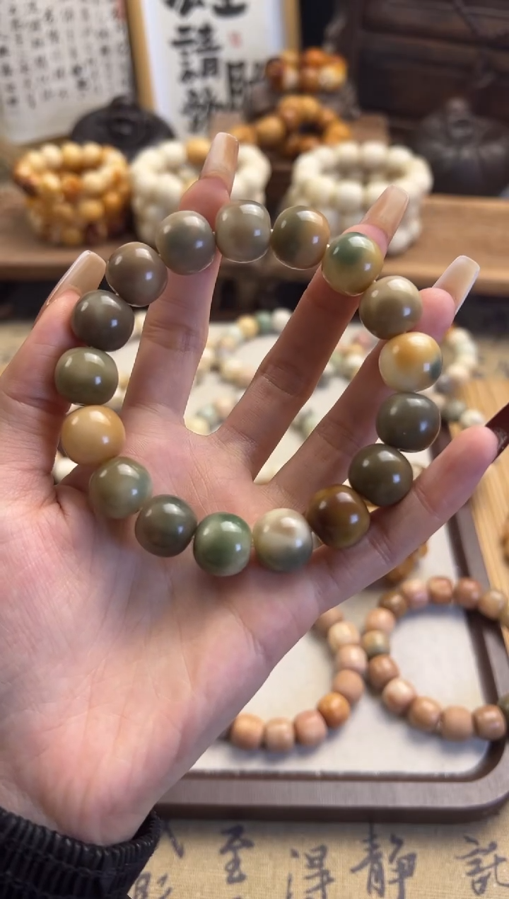 【闪购商品】菩提根/象牙果手串卡14胖苹果珠手串324