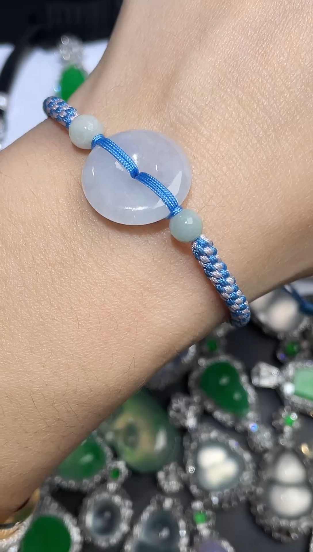 未镶嵌手镯翡翠平安扣手绳