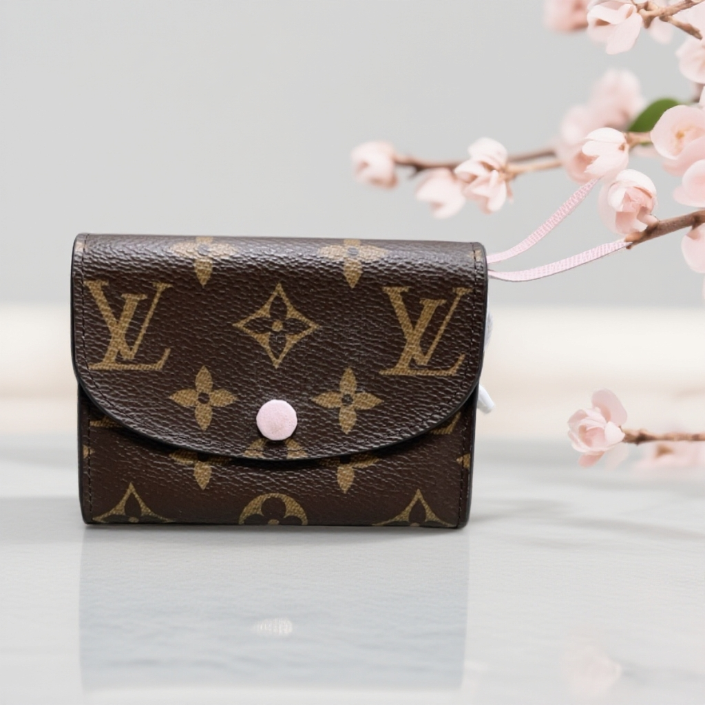 95新 LouisVuitton/路易威登  老花粉豆卡包 1883 4877 