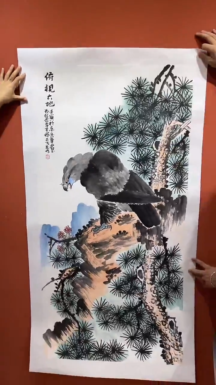 国画郑乐华手绘绘画作品26-27