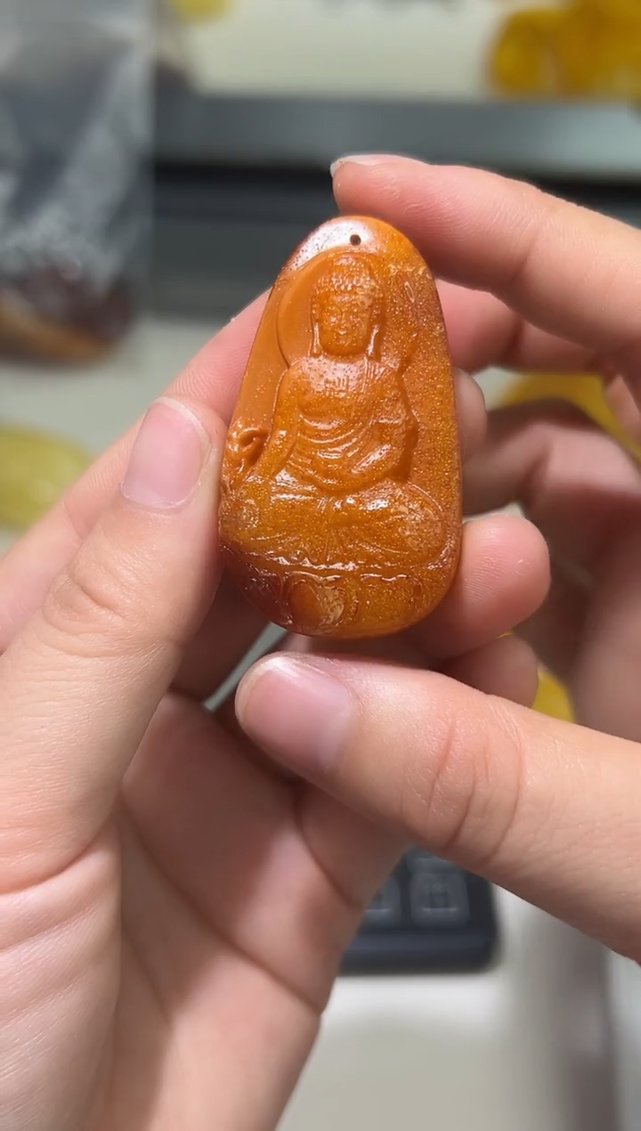 裸石琥珀未镶嵌琥珀蜜蜡吊坠