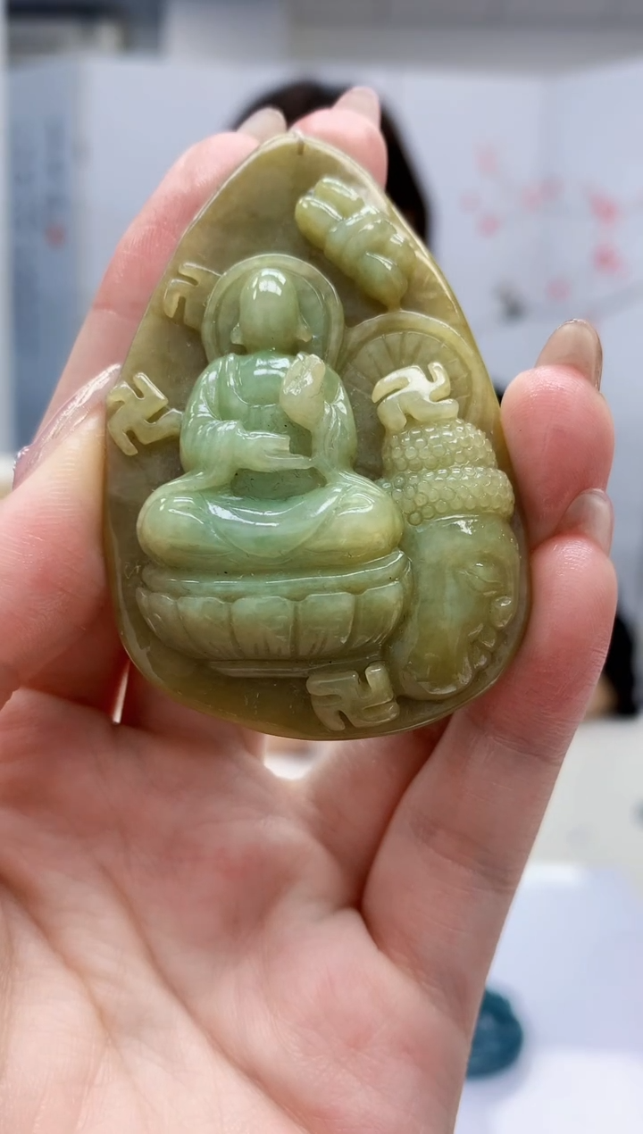 【闪购商品】定制翡翠未镶嵌4829jw-毛货挂件11