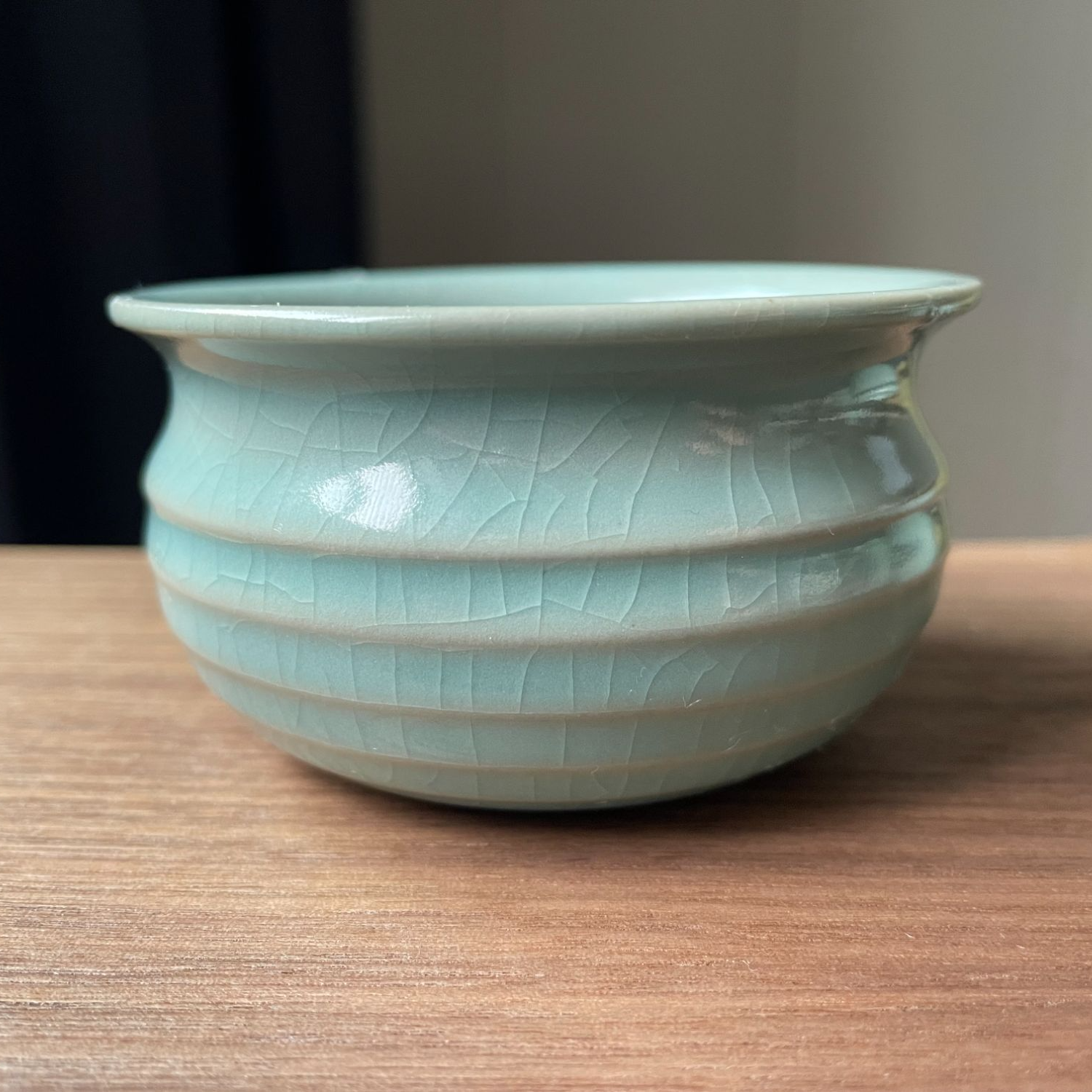 05 清凉寺 原产地原矿釉手工拉胚 蝉翼纹开片 炫纹福袋杯