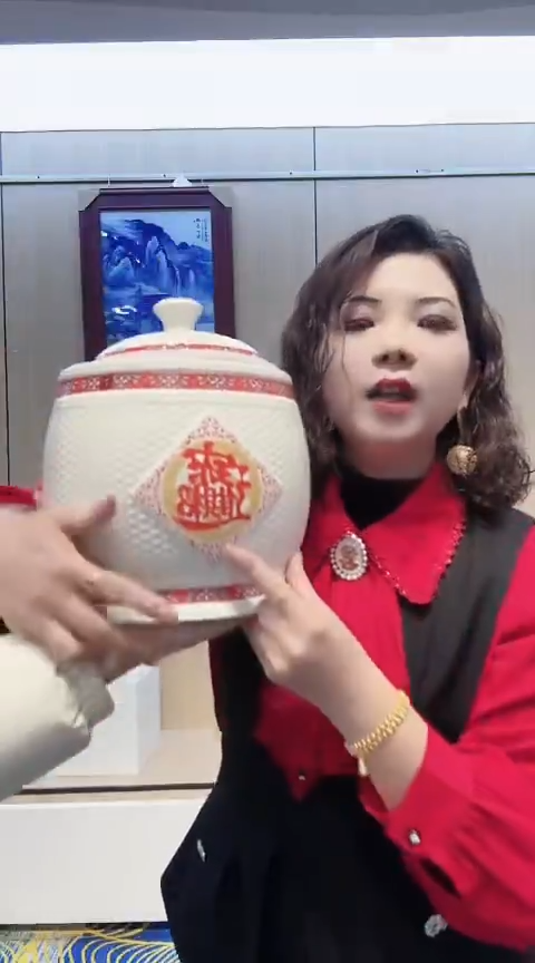 景德镇珐琅彩陶瓷米缸