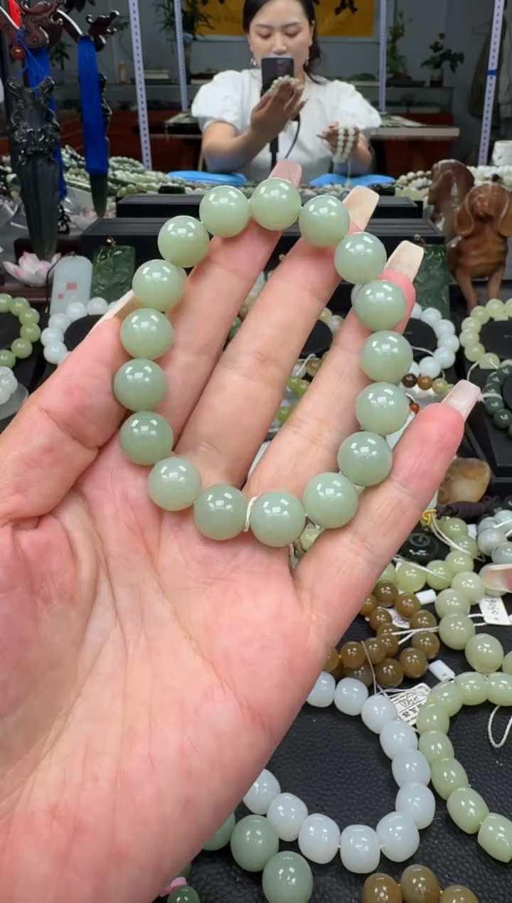 手链未镶嵌和田玉新疆且末天空蓝卡12