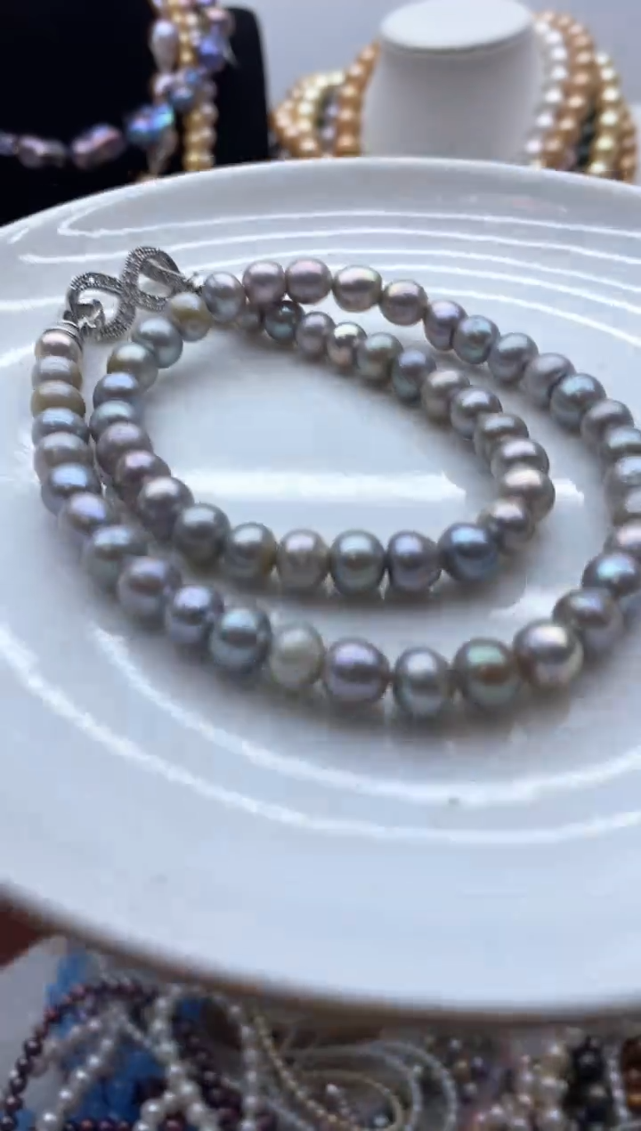 【闪购商品】淡水珍珠颈饰钛钢159