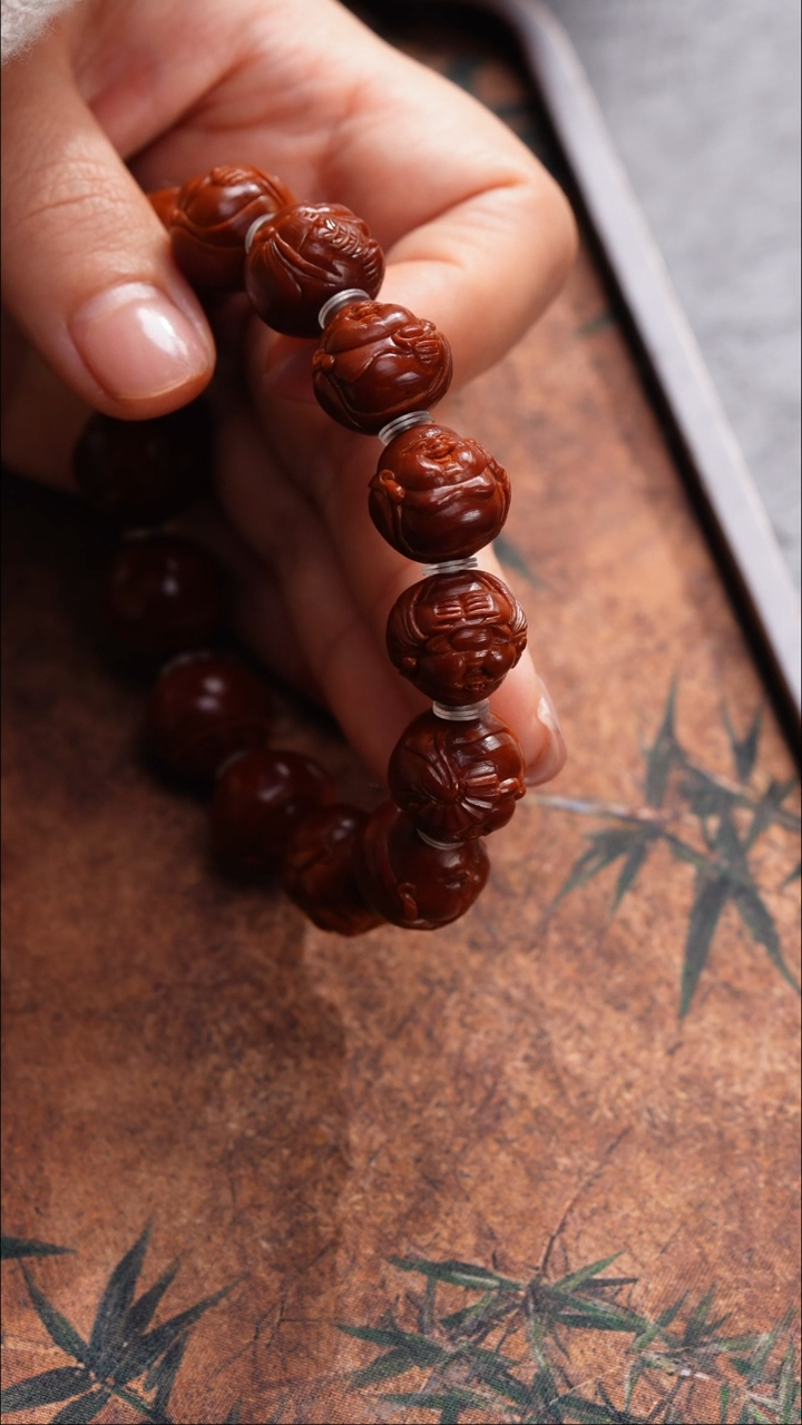 手串/手链橄榄核紫*枫橄榄核