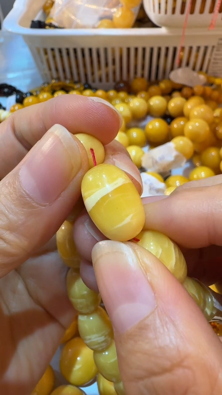 【闪购商品】琥珀手链未镶嵌工艺品工艺品工艺品3颗