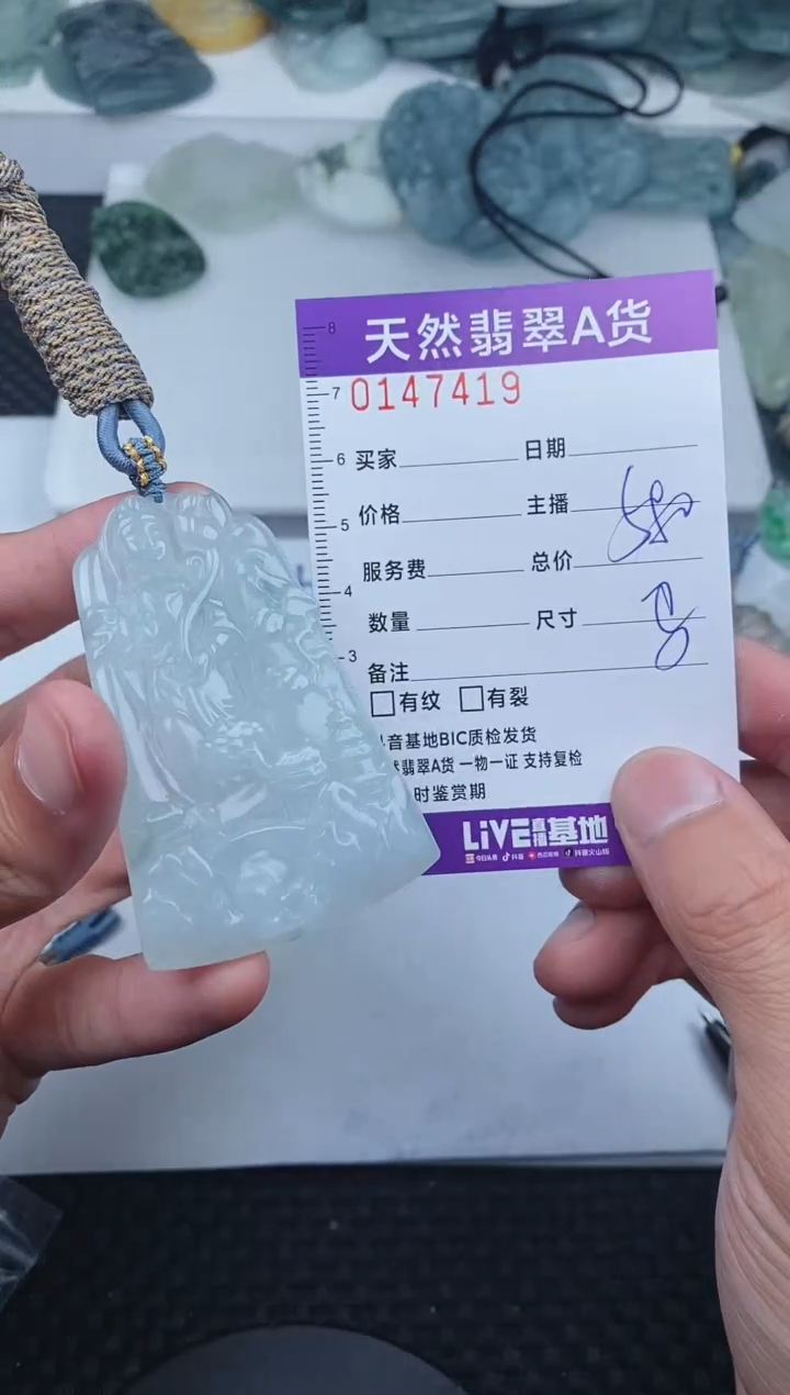 翡翠未镶嵌颈饰       419