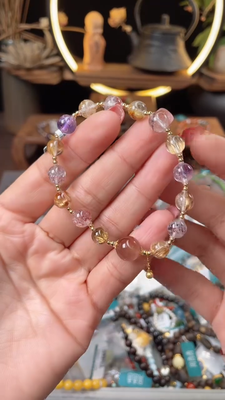 【闪购商品】水晶手链18K金镶嵌@@A2921B016814