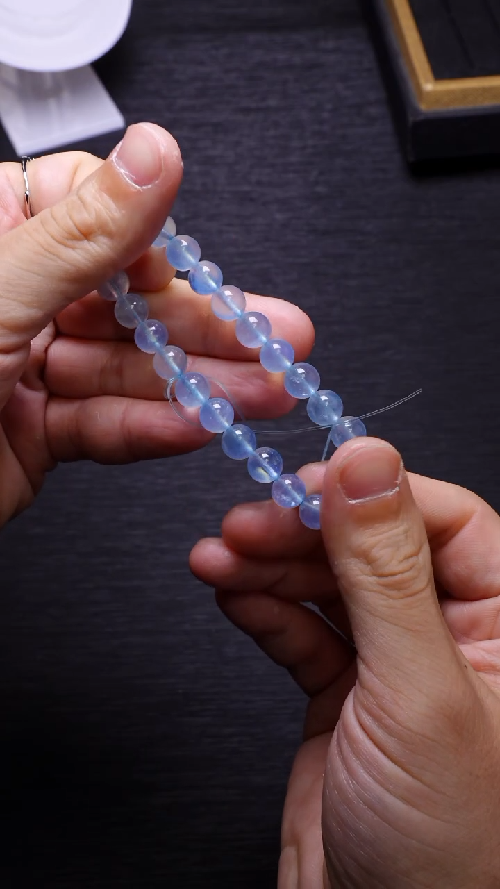 【闪购商品】海蓝宝石手串未镶嵌Q017海蓝宝单圈7mm