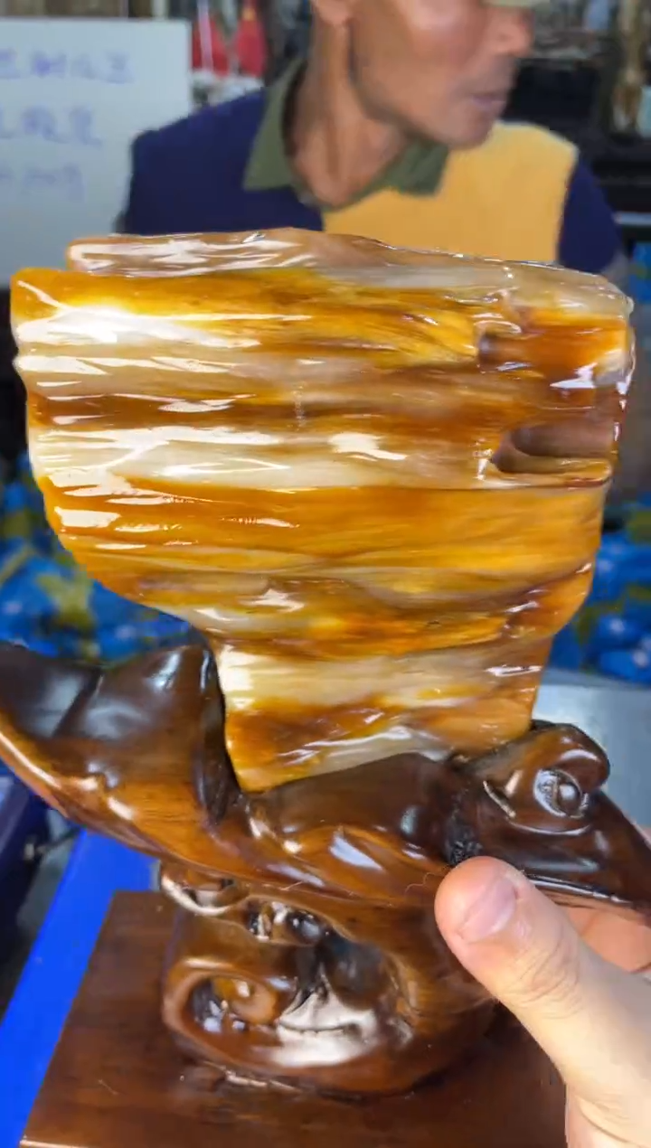 未镶嵌摆件硅化玉28