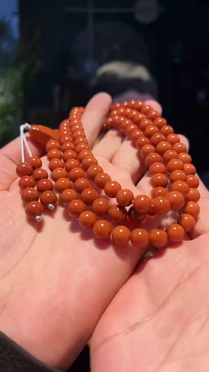 【闪购商品】南红玛瑙手串未镶嵌8大+柿子黄108