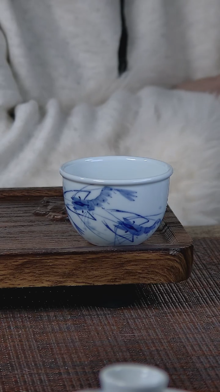 【闪购商品】折葵非器手工手绘虾趣缸杯