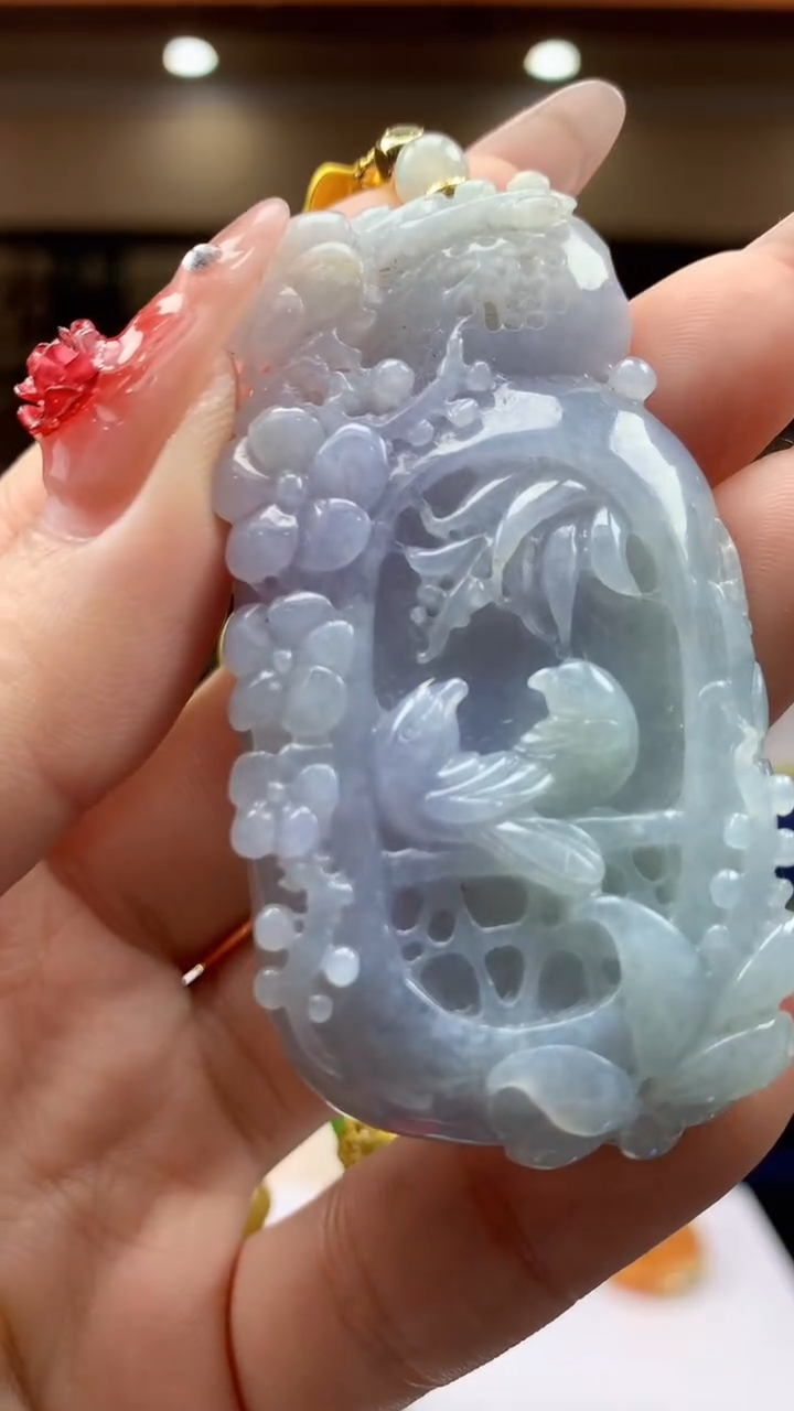 【闪购商品】定制翡翠未镶嵌1002ry-毛货挂件45