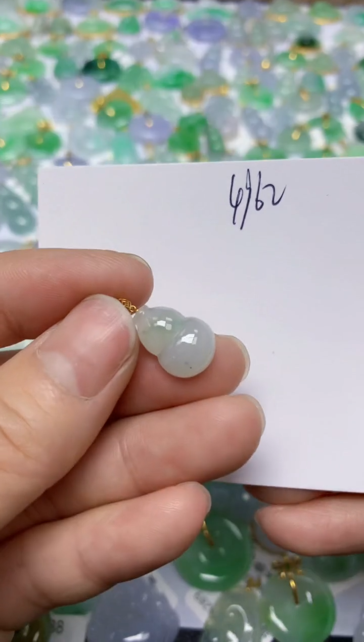 【闪购商品】翡翠挂件18K金镶嵌 天然翡翠A货