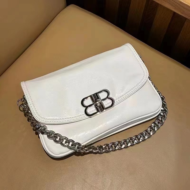 【Yì CHEN】KLL-66006-白色 时尚女士新款手提单肩斜挎包轻奢