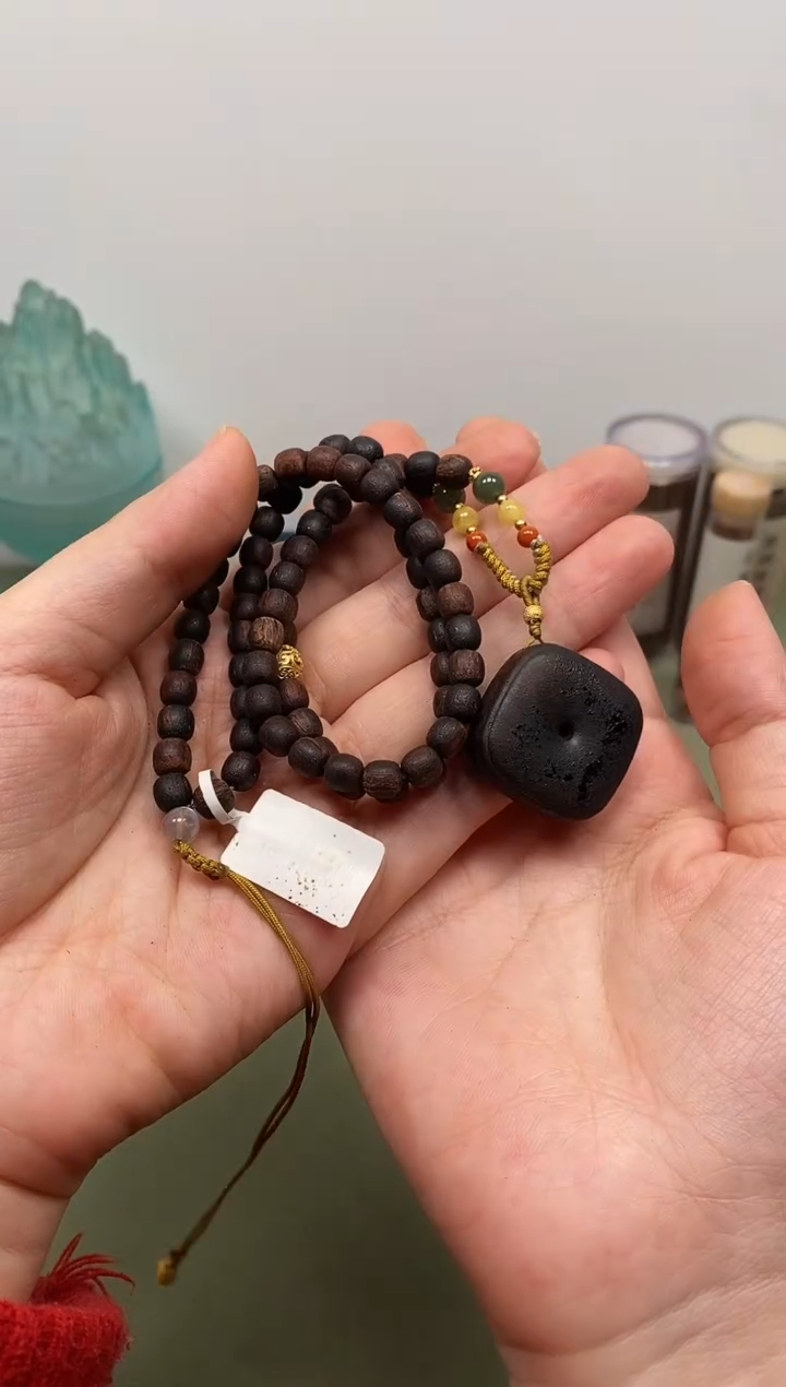 【闪购商品】木木艺缅甸小叶降真香十亩香6x6四方来财脖挂