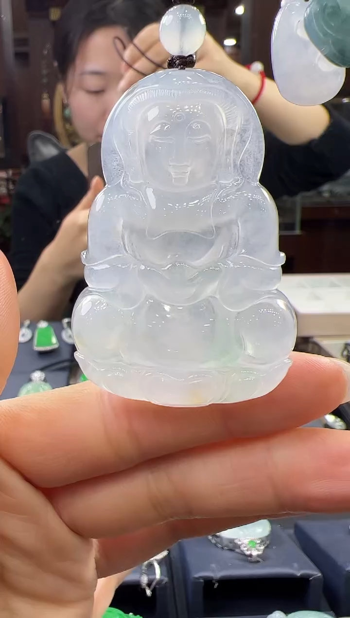 【闪购商品】翡翠挂件未镶嵌观音