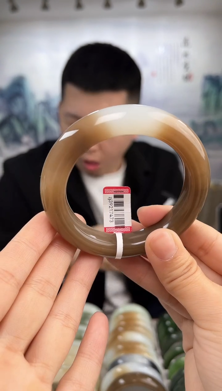 【闪购商品】和田玉手镯未镶嵌57圈口7473