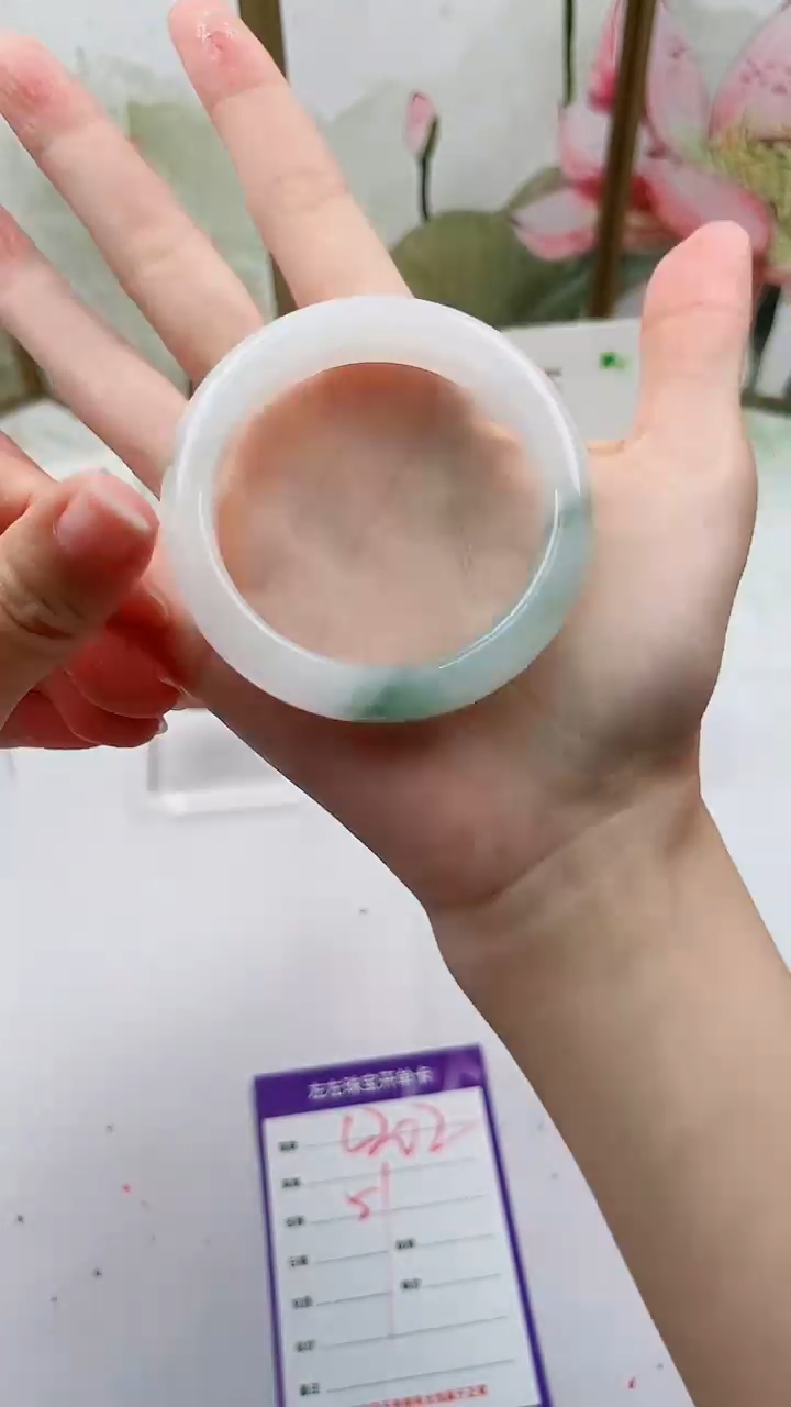 石英质玉手镯未镶嵌L202微色差51mm