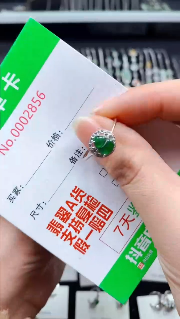 【闪购商品】翡翠戒指银S925镶嵌2856