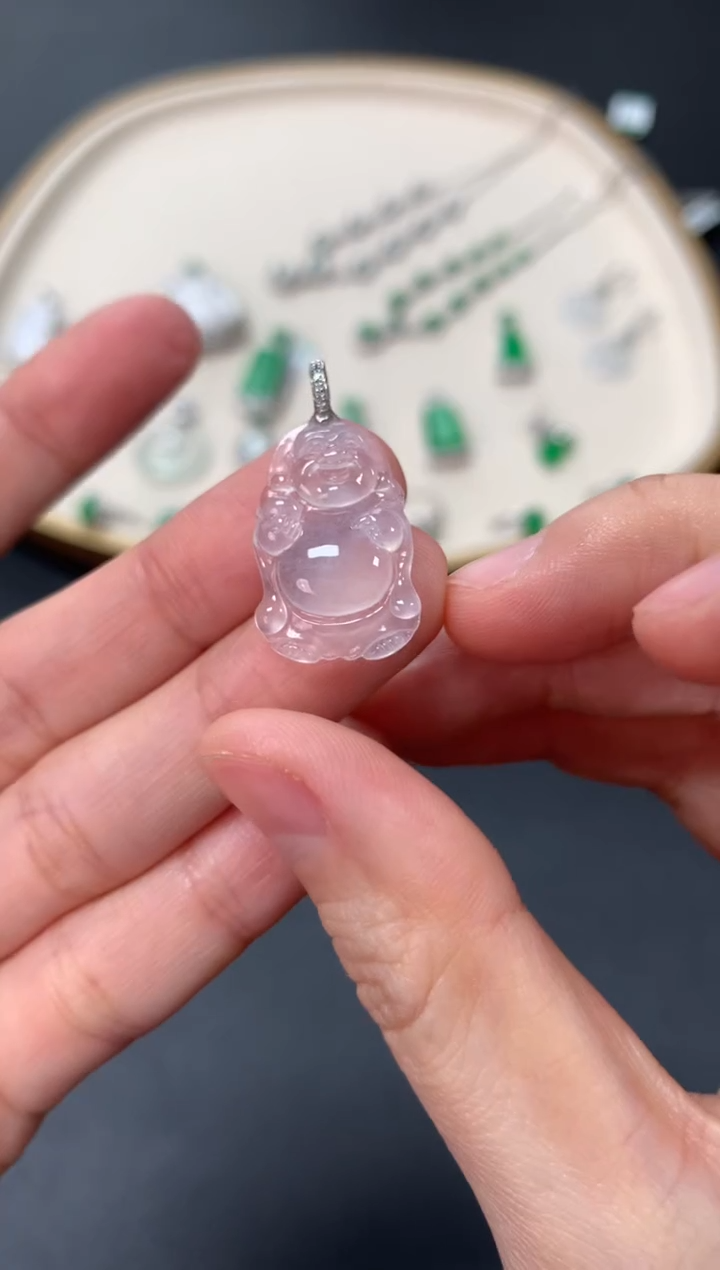 【闪购商品】翡翠吊坠(不含链)18K金镶嵌1380