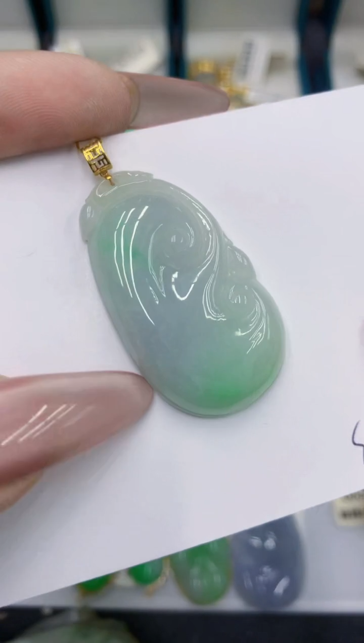 颈饰18K金镶嵌翡翠11111
