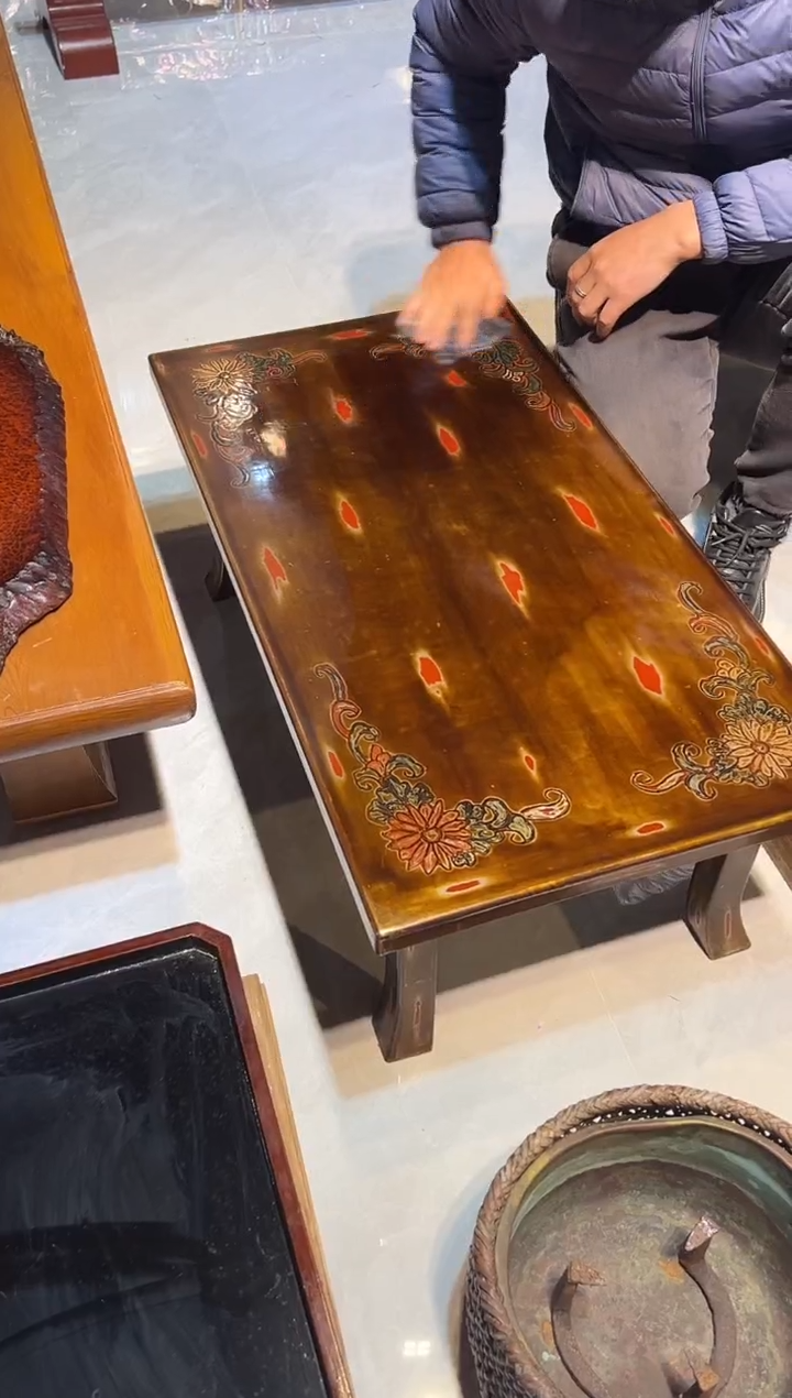 金刚实木塗 茶桌 大漆漆器大漆漆器