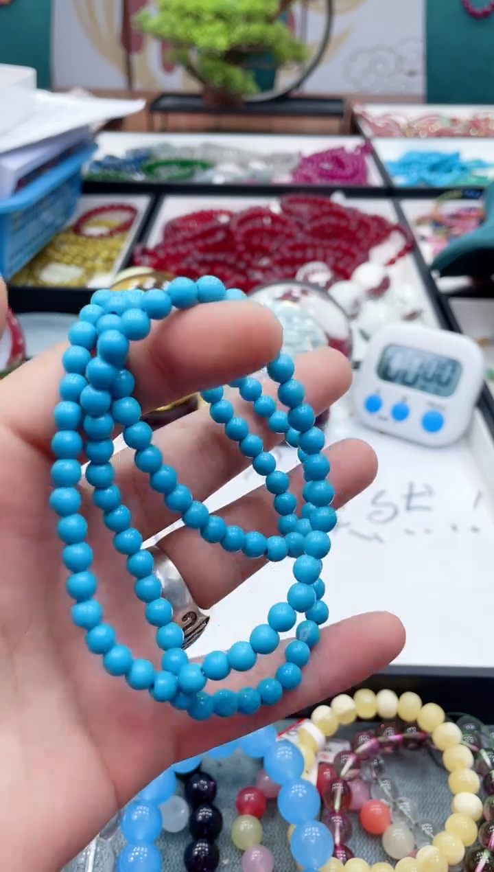 未镶嵌石英岩玉珠宝奇石蓝松