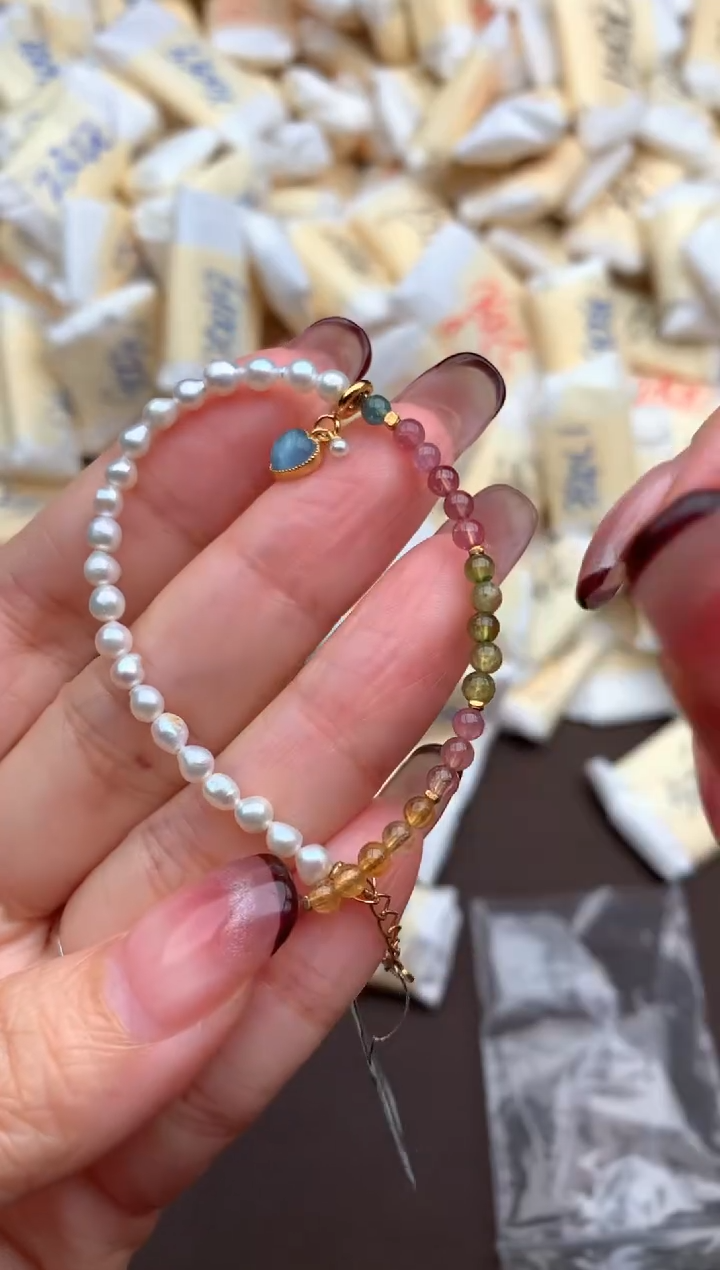 【闪购商品】淡水珍珠手绳银S925镶嵌一