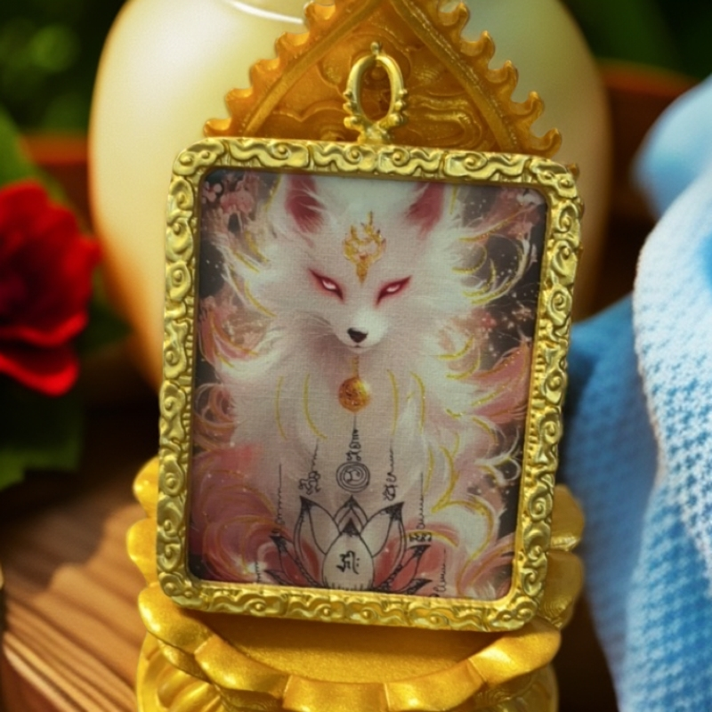 红眼睛狐本尊唐卡