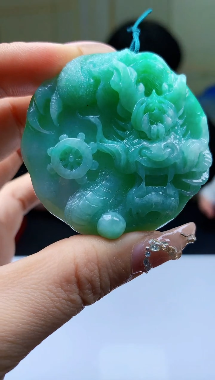 【闪购商品】定制翡翠未镶嵌5060ty-毛货挂件214