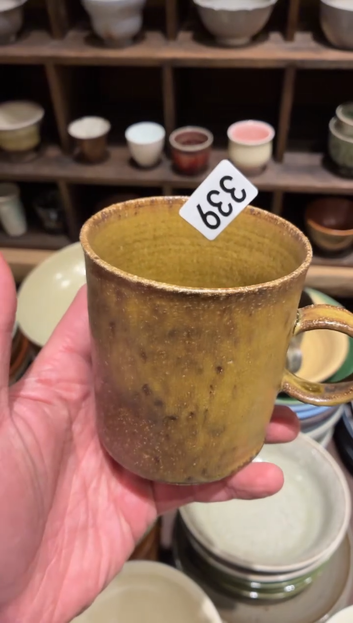瓷片J****o339粗陶手工黄色咖啡杯1个