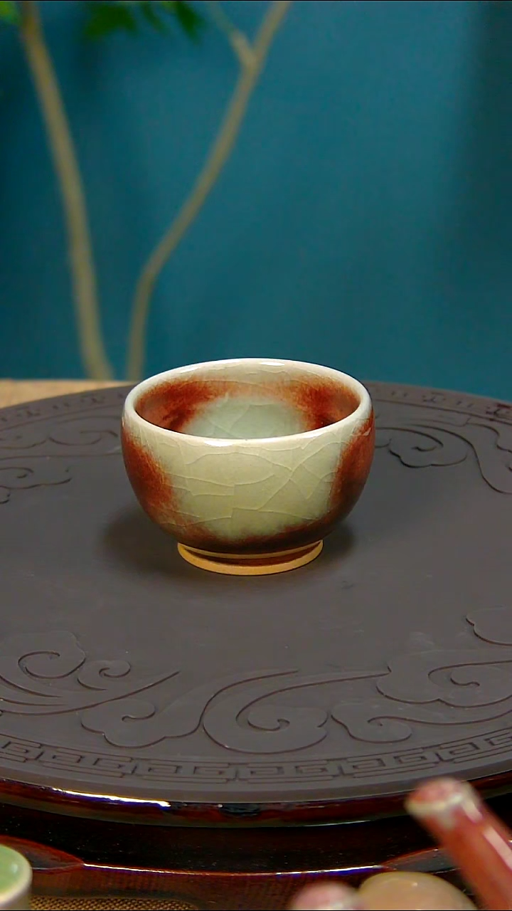 杯原产地钧尚源钧瓷钧红主人杯