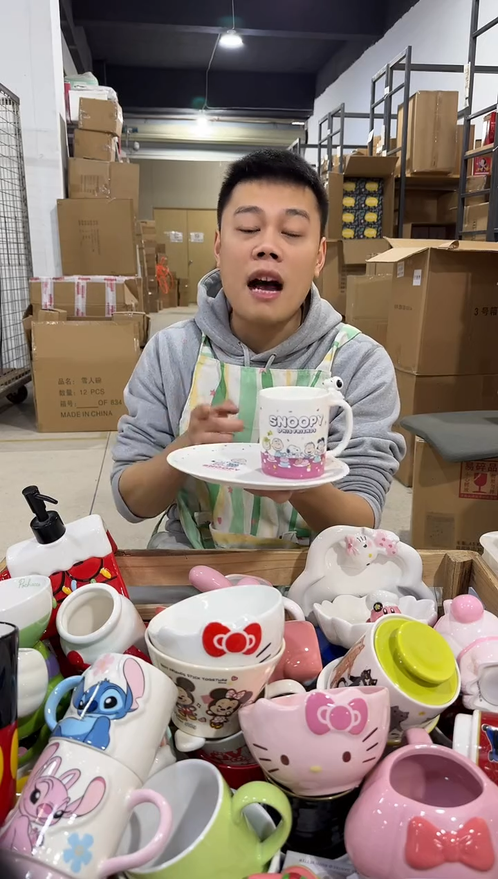 瓷片史努比一杯一碟