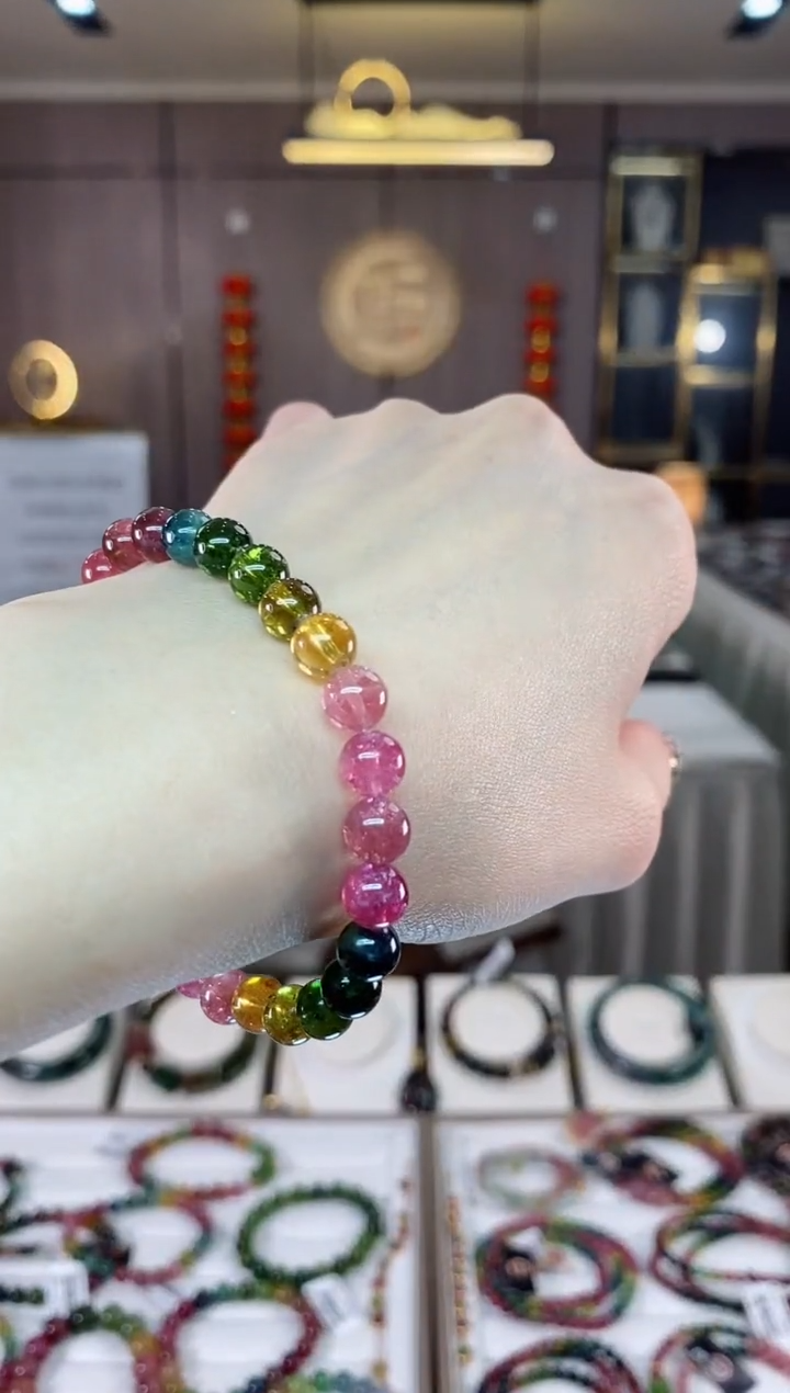 【闪购商品】碧玺单圈手串6mm+未镶嵌一物一证dan