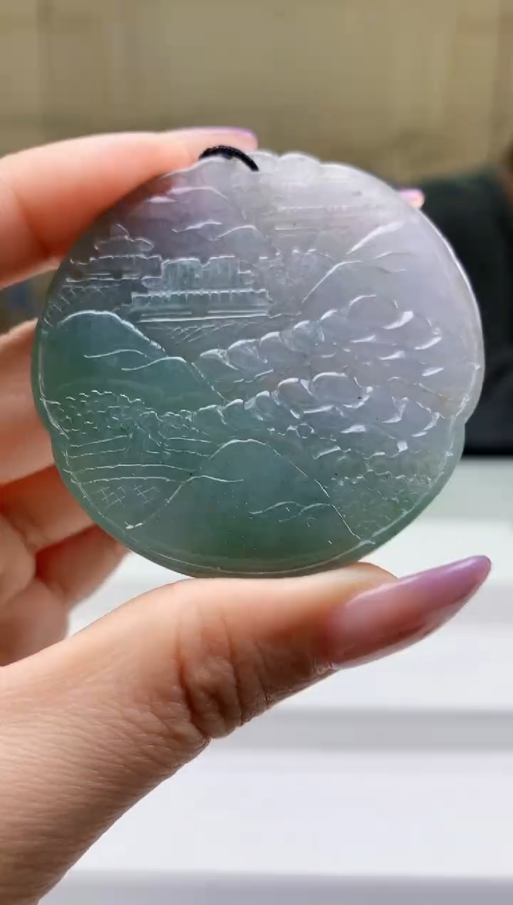 【闪购商品】定制翡翠未镶嵌5060ty-毛货挂件236