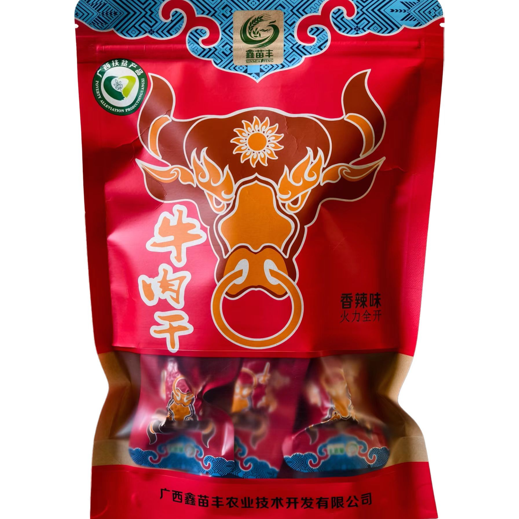 鑫苗丰牛肉干香辣味150g