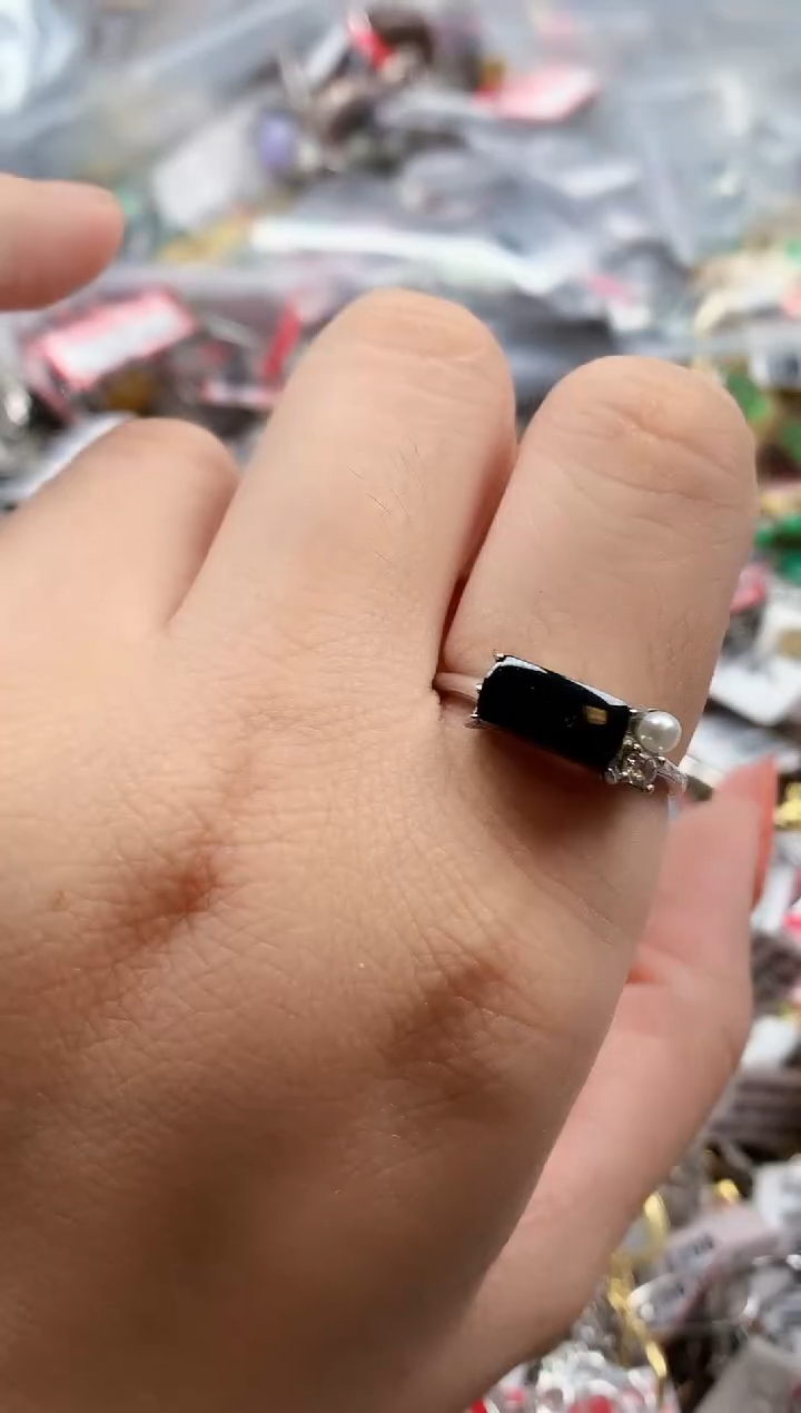 银S925镶嵌戒指翡翠天然A货缅甸翡翠