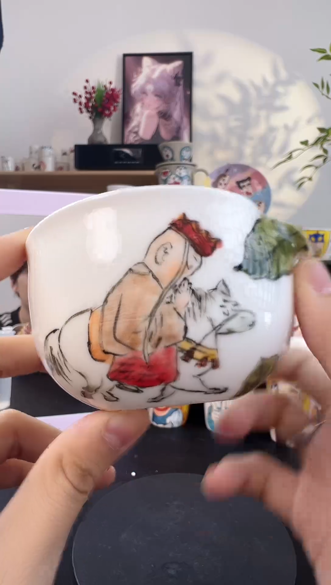 【闪购商品】摆件手工手绘陶瓷小杯杯