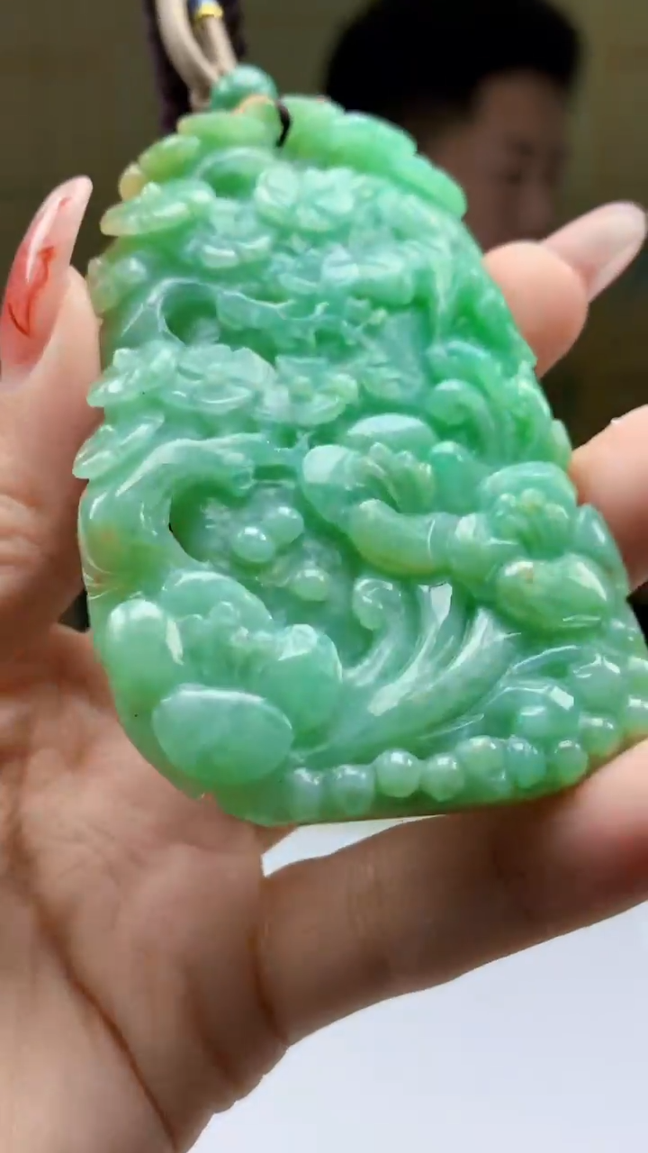 【闪购商品】定制翡翠未镶嵌4917ty-毛货挂件132