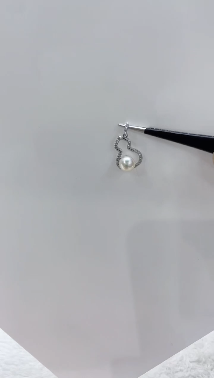 【闪购商品】海水珍珠吊坠(不含链)银S925镶嵌海水珍珠吊坠